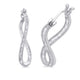 Load image into Gallery viewer, Jewelili Sterling Silver With 1/2 CTTW Diamonds Dangle Earrings
