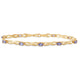 Load image into Gallery viewer, Jewelili Bracelet with Tanzanite in 14K Yellow Gold over Sterling Silver
