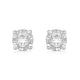 Load image into Gallery viewer, Jewelili Stud Earrings with Diamonds in 10K White Gold 1/2 CTTW View 2
