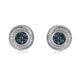 Load image into Gallery viewer, Jewelili Sterling Silver With 1/3 CTTW Treated Blue and White Natural Composite Diamond Stud Earrings
