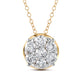 Load image into Gallery viewer, Jewelili 10K Yellow Gold with 1.0 CTTW Natural White Round Diamonds Pendant Necklace
