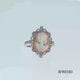 Load and play video in Gallery viewer, Jewelili Sterling Silver With Pink Cameo and Created White Sapphire Ring
