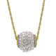 Load image into Gallery viewer, Jewelili 10K Yellow Gold With Cubic Zirconia Crystal Pendant Necklace

