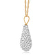 Load image into Gallery viewer, Jewelili 10K Yellow Gold With Cubic Zirconia Crystal Teardrop Pendant Necklace
