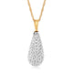 Load image into Gallery viewer, Jewelili 10K Yellow Gold With Cubic Zirconia Crystal Teardrop Pendant Necklace
