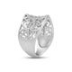 Load image into Gallery viewer, Jewelili Sterling Silver with 1/3 CTTW Natural White Round Diamonds Filigree Ring
