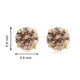 Load image into Gallery viewer, Jewelili Stud Earrings with Champagne Cubic Zirconia in 10K Yellow Gold View 2
