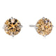 Load image into Gallery viewer, Jewelili Stud Earrings with Champagne Cubic Zirconia in 10K White Gold View 1
