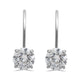 Load image into Gallery viewer, Jewelili Dangle Earrings with Round White Cubic Zirconia in 10K White Gold View 2
