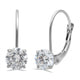 Load image into Gallery viewer, Jewelili Dangle Earrings with Round White Cubic Zirconia in 10K White Gold View 1
