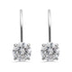 Load image into Gallery viewer, Jewelili Leverback Earrings with Cubic Zirconia in 10K White Gold View 4
