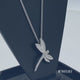 Load and play video in Gallery viewer, Jewelili Sterling Silver With Natural White Diamonds Dragonfly Pendant Necklace
