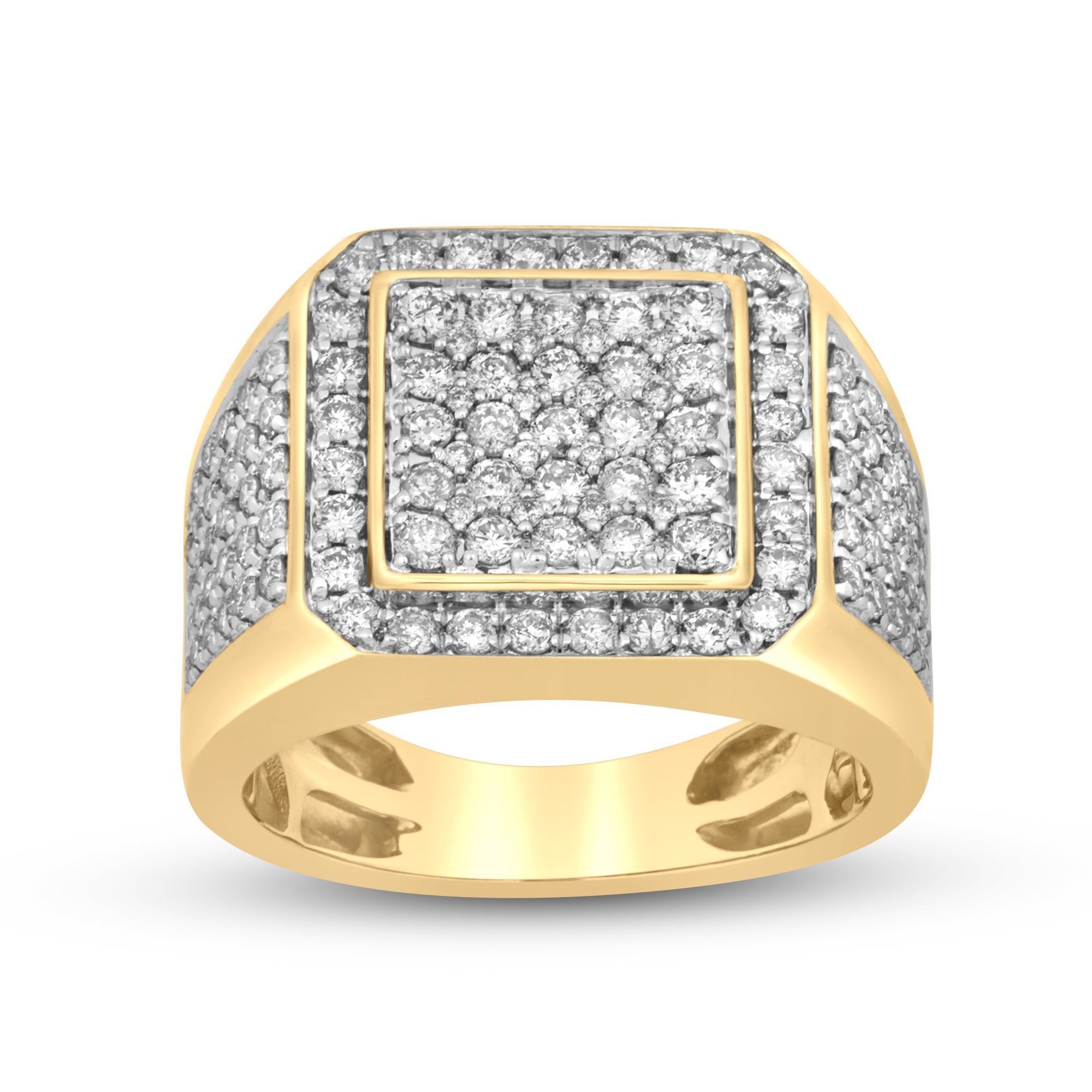 18k White Gold 7ct Yellow Sapphire and 0.90ctw Diamond Mens Ring – Raymond  Lee Jewelers