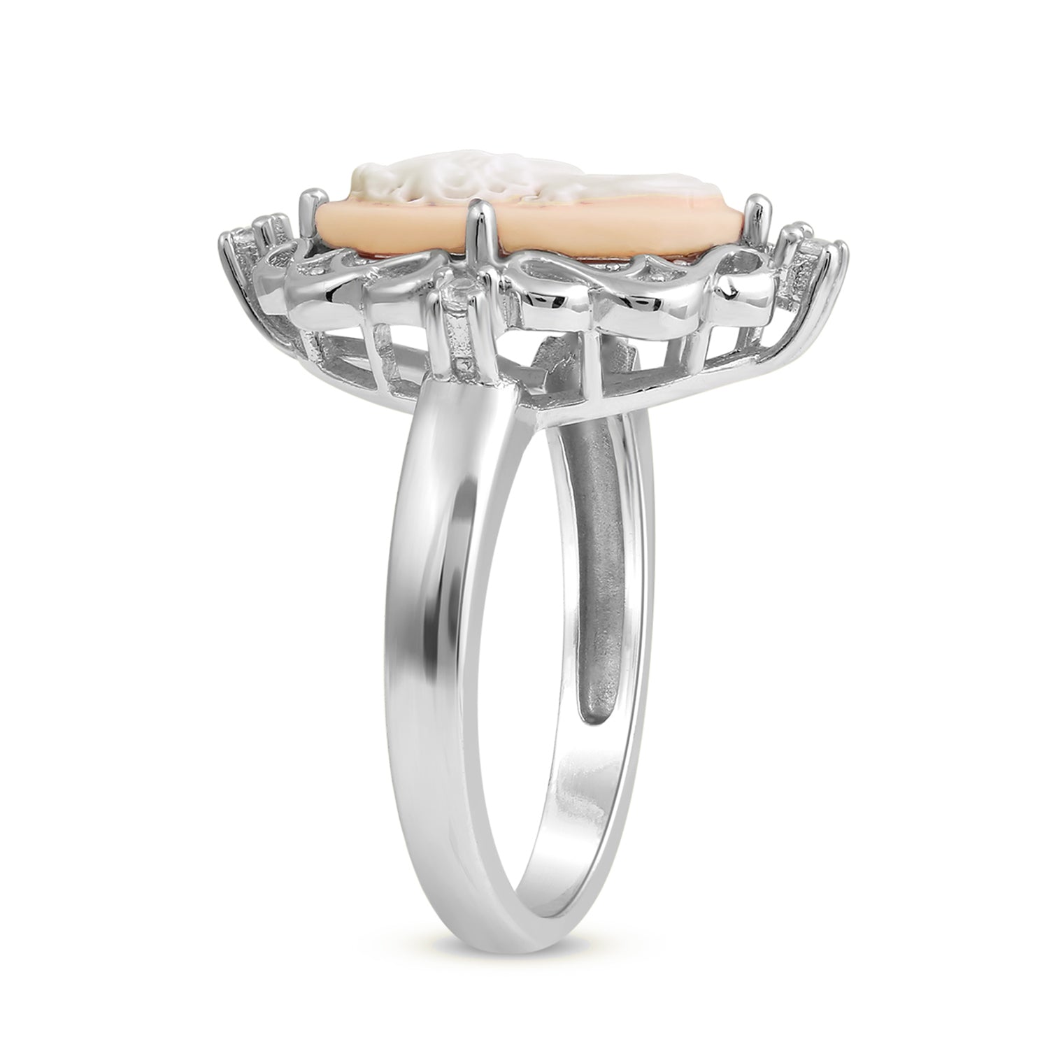 Cameo Italy Yellow Gold Plated Sterling Silver Round Dragonfly Ring D