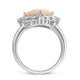 Load image into Gallery viewer, Jewelili Sterling Silver With Pink Cameo and Created White Sapphire Ring

