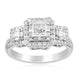 Load image into Gallery viewer, Jewelili Engagement Ring with Diamonds in 10K White Gold 1.0 CTTW View 1
