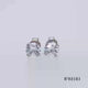 Load and play video in Gallery viewer, Jewelili 10K White Gold With Created White Sapphire Stud Earrings
