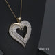 Load and play video in Gallery viewer, Jewelili 10K Yellow Gold With 1/2 CTTW Diamonds Heart Pendant Necklace

