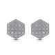 Load image into Gallery viewer, Jewelili Sterling Silver With 1/2 CTTW Natural White Round Diamonds Men&#39;s Stud Earrings
