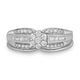 Load image into Gallery viewer, Jewelili Bridal Set with Round and Baguette Shape Natural White Diamonds in Sterling Silver 1/3 CTTW View 2
