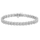 Load image into Gallery viewer, Jewelili Linked Bracelet with Natural White Round Diamonds in Sterling Silver 1 CTTW View 1
