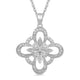 Load image into Gallery viewer, Jewelili Sterling Silver with 1/10 CTTW Natural White Diamond Pendant Necklace
