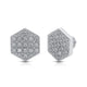 Load image into Gallery viewer, Jewelili Sterling Silver With 1/2 CTTW Natural White Round Diamonds Men&#39;s Stud Earrings
