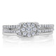 Load image into Gallery viewer, Jewelili Bridal Ring with Natural White Diamond in Sterling Silver 1/2 CTTW View 1

