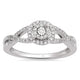 Load image into Gallery viewer, Jewelili Infinity Halo Engagement Ring with Natural White Diamond in Sterling Silver 1/4 CTTW View 1
