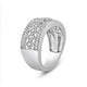 Load image into Gallery viewer, Jewelili Sterling Silver With 1/3 CTTW Natural White Round Diamonds Multi Row Anniversary Ring
