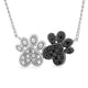 Load image into Gallery viewer, Jewelili Sterling Silver With 1/5 CTTW Treated Black Diamonds and White Diamonds Pendant Necklace
