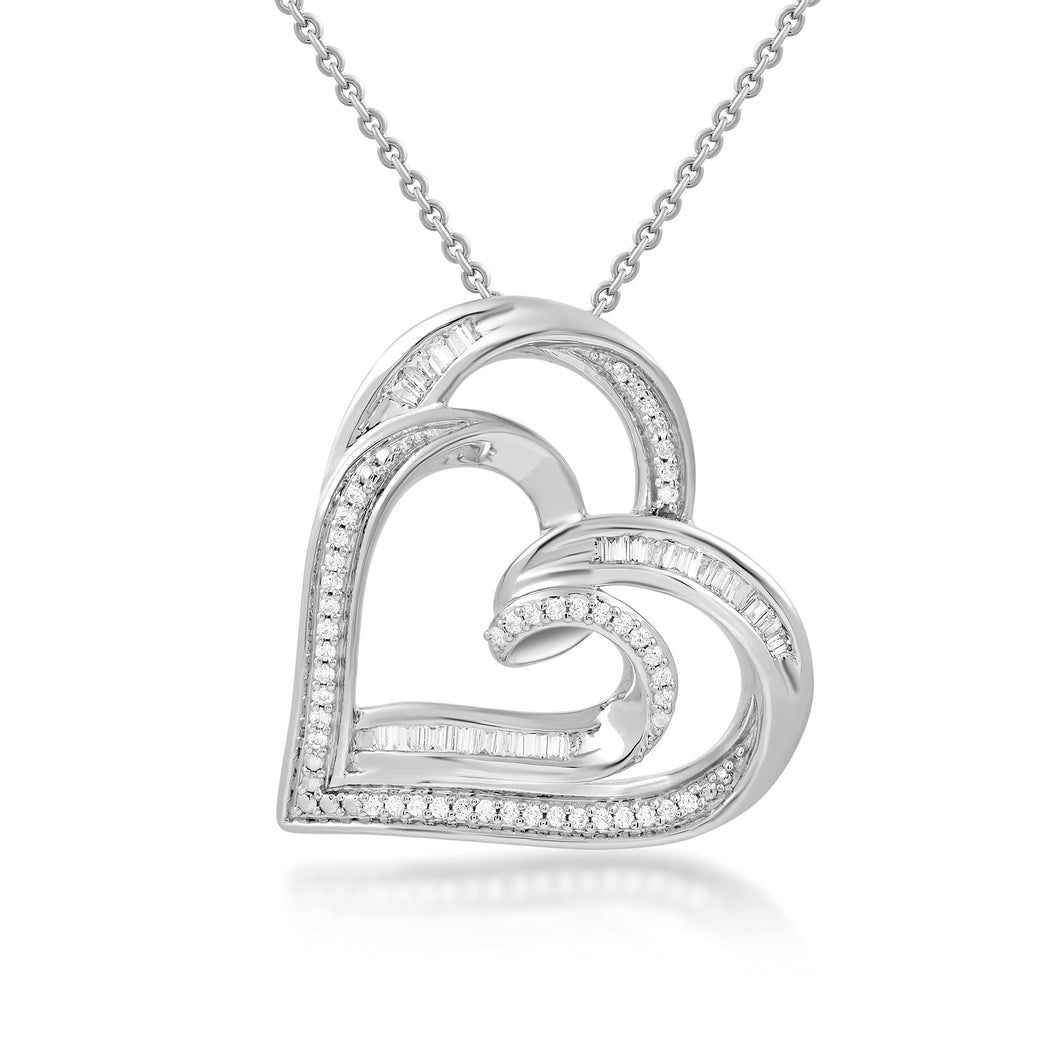 OFIBOSMI Multi Wearing Heart Necklace 4 Heart Magnetic Silver Necklace  Pendant Diamond Gold-plated Plated Stainless Steel Necklace Set Price in  India - Buy OFIBOSMI Multi Wearing Heart Necklace 4 Heart Magnetic Silver