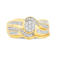 Load image into Gallery viewer, Jewelili Yellow Gold Over Sterling Silver With 1/2 CTTW Diamonds Bridal Set
