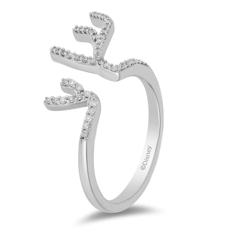 Enchanted Disney Fine Jewelry 14K White Gold 1/5Cttw Elsa Fashion Ring