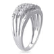 Load image into Gallery viewer, Jewelili Wedding Band with Natural White Diamond in Sterling Silver 1.00 CTTW View 2

