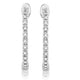 Load image into Gallery viewer, Jewelili Hoop Earrings with Natural White Round Diamonds in Sterling Silver 1/4 CTTW View 2
