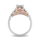 Load image into Gallery viewer, Enchanted Disney Fine Jewelry 14K White and Rose Gold with 5/8 cttw Majestic Princess Engagement Ring
