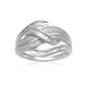 Load image into Gallery viewer, Jewelili Crossover Ring with Natural White Diamond in Sterling Silver 1/3 CTTW View 1
