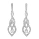 Load image into Gallery viewer, Jewelili Sterling Silver With 1/2 CTTW Natural White Diamond Dangle Earrings
