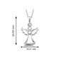 Load image into Gallery viewer, Jewelili Sterling Silver 1/10 CTTW White Diamonds Angel with Heart Pendant Necklace

