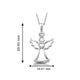 Load image into Gallery viewer, Jewelili Sterling Silver 1/10 CTTW White Diamonds Angel with Heart Pendant Necklace
