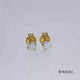 Load and play video in Gallery viewer, Jewelili 10K Yellow Gold with Round Shape Created Opal Stud Earrings

