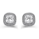 Load image into Gallery viewer, Jewelili Sterling Silver With Cushion Cut White Cubic Zirconia Stud Earrings
