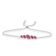Load image into Gallery viewer, Jewelili Bolo Bracelet with Marquise Shape Created Ruby and Round Created White Sapphire in Sterling Silver
