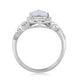 Load image into Gallery viewer, Jewelili Sterling Silver With Created Opal and Created White Sapphire Heart Promise Ring

