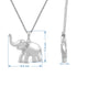 Load image into Gallery viewer, Jewelili Sterling Silver Natural White Round Diamonds Elephant Pendant Necklace
