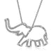 Load image into Gallery viewer, Jewelili Sterling Silver Natural White Round Diamonds Elephant Pendant Necklace
