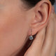 Load image into Gallery viewer, Jewelili Leverback Earrings with Cubic Zirconia in 10K White Gold View 2
