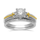 Load image into Gallery viewer, Jewelili 14K Yellow Gold and Sterling Silver with 3/8 CTTW Diamonds Ring
