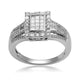 Load image into Gallery viewer, Jewelili 10K White Gold With 1/2 Cttw Natural White Diamonds Bridal Ring
